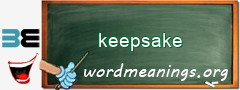 WordMeaning blackboard for keepsake